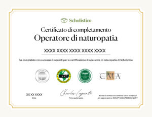 Scholistico Social Media Certificate Naturopathy Italian